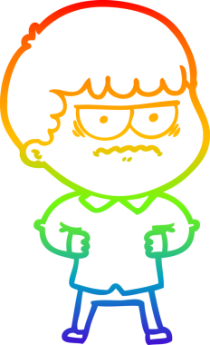 gökkuşağı gradyan çizimi bir insan tarafından çizilmiş karikatür çizimi