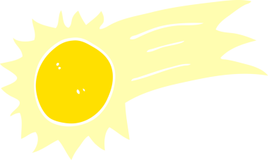 Bir insan tarafından çizilmiş uçan güneş karalaması