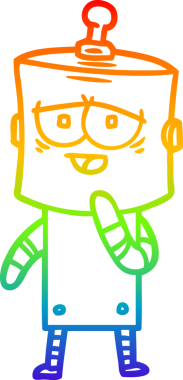 gökkuşağı gradyan çizgisi bir insan tarafından çizilmiş robot çizgi