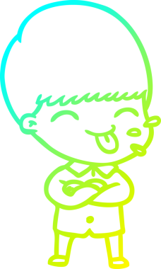 Bir çizgi film karakterinin insan tarafından çizilmiş bir dili dışarı çıkarması.