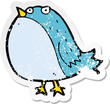 Bir insan tarafından çizilmiş şişman bir karikatürün gerilimli yapıştırması.