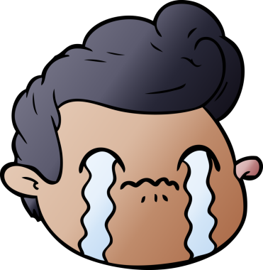 Bir insan tarafından çizilmiş ağlayan çocuk.