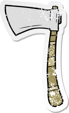 Bir insan tarafından çizilmiş viking baltası.