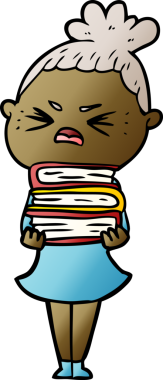 Bir insan tarafından çizilmiş kızgın bir kadın.