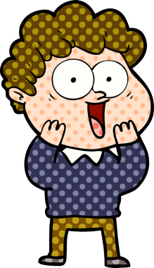 Bir insan tarafından çizilmiş mutlu bir adam.