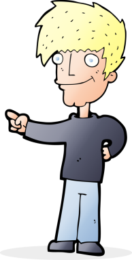 Bir insan tarafından çizilmiş çizgi filmci.