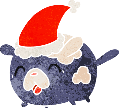 Bir insan tarafından çizilmiş Kawaii köpeğinin eski bir karikatürü.