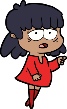 Bir insan tarafından çizilmiş yorgun bir kadın.