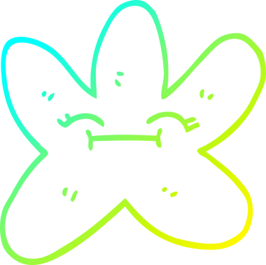 Bir insan tarafından çizilmiş bir çizgi film yıldızı çizimi.