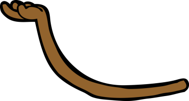 Bir insan tarafından çizilmiş çizgi film kolu