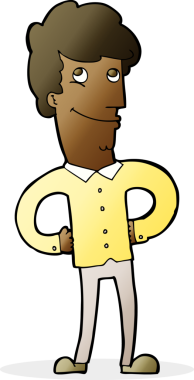 Bir insan tarafından çizilmiş mutlu bir adam.