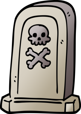 Bir insan tarafından çizilmiş ürkütücü bir Victoria mezarı.