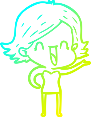 Bir insan tarafından çizilmiş mutlu bir karikatür çizimi.