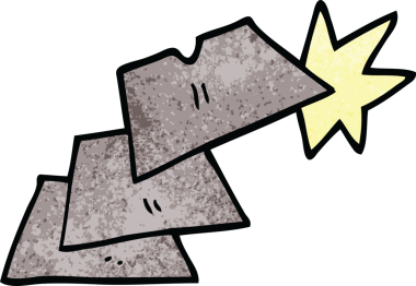 Bir insan tarafından çizilmiş iş bıçağı çizimleri.