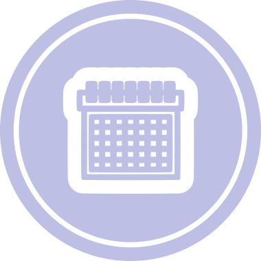 bir insan tarafından çizilmiş aylık takvim dairesel simgesi