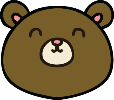 Bir insan tarafından çizilmiş garip bir çizgi film ayısı.