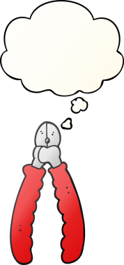 Düşünce baloncuklu çizgi film kerpeteni bir insan tarafından çizilmiş düzgün eğimli stil.