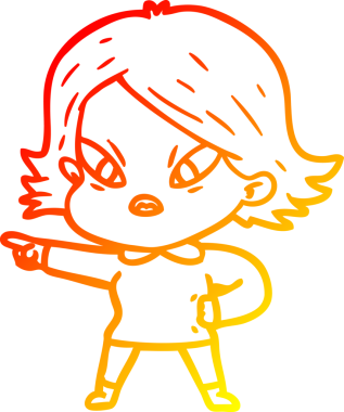 Bir çizgi film karakteri, bir insan tarafından çizilmiş...