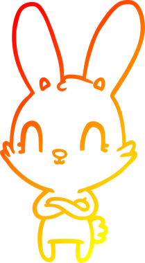 Bir insan tarafından çizilmiş sevimli bir tavşan çizimi.