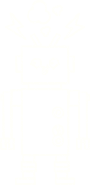 Bir insan tarafından çizilen robot tebeşiri.