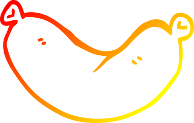 Bir insan tarafından çizilmiş bir çizgi filmin sıcak gradyan çizimi