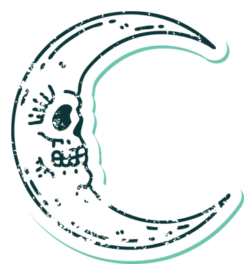 Bir insan tarafından çizilmiş kafatası ayının sembolik dövmesi.