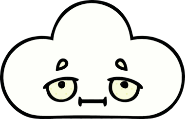 Bir insan tarafından çizilmiş beyaz bir bulutun çizgi roman tarzı