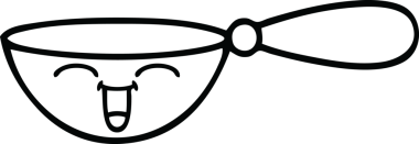 Bir insan tarafından çizilmiş bir kaşık çizimi.