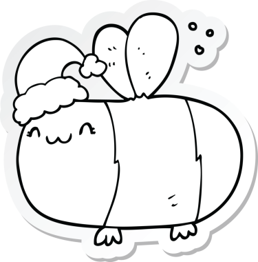 Bir insan tarafından çizilmiş bir karikatür etiketi.