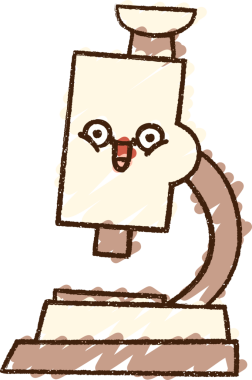 Bir insan tarafından çizilmiş mikroskop Tebeşiri