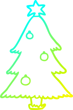 Bir insan tarafından çizilmiş soğuk gradyan çizgisi.
