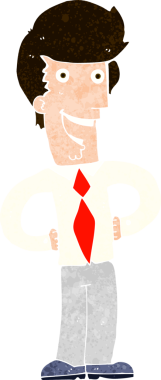 Bir insan tarafından çizilmiş mutlu bir adam.