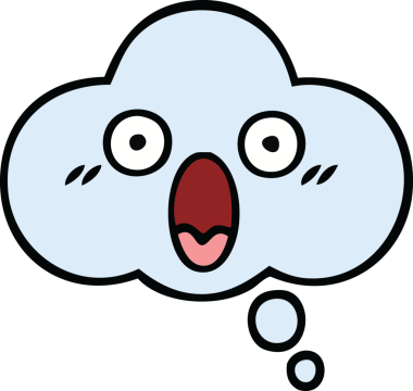 Bir insan tarafından çizilmiş güzel bir düşünce balonu karikatürü.