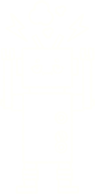 Bir insan tarafından çizilen robot tebeşiri.