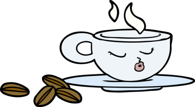 Bir insan tarafından çizilmiş bir espresso fincanı.