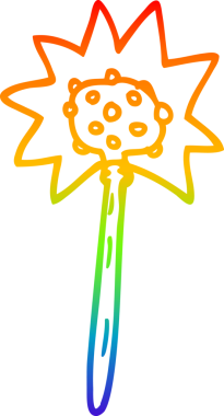 gökkuşağı gradyan çizgi çizimi bir insan tarafından çizilmiş bir çekiç