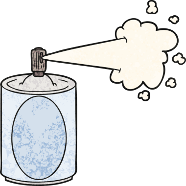 Bir insan tarafından çizilmiş karikatür spreyi.