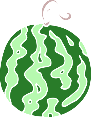 bir insan tarafından çizilmiş karpuz karpuzu.