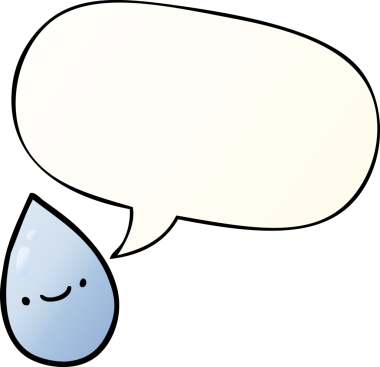 bir insan tarafından çizilmiş düzgün eğimli konuşma baloncuklu çizgi film yağmur damlası