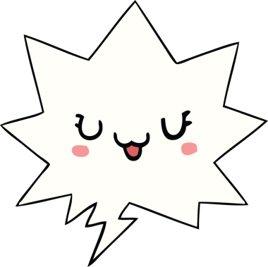 Bir insan tarafından çizilmiş tatlı, mutlu bir çizgi film yüzü.