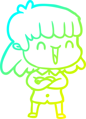 Bir insan tarafından çizilmiş bir karikatür kadın çizimi.