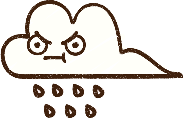 Bir insan tarafından çizilen Yağmur Bulutu Tebeşiri