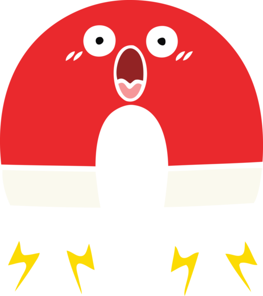 Bir insan tarafından çizilen mıknatısın düz renk retro karikatürü