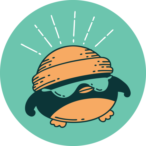 Dövme stilinin simgesi. Bir insan tarafından çizilmiş havalı Robin.