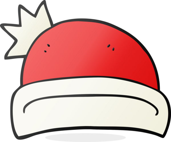 Bir insan tarafından çizilmiş serbest çizim Noel şapkası.