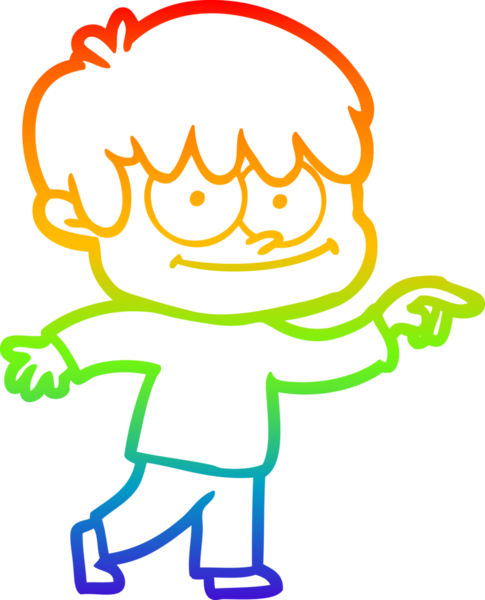 gökkuşağı gradyanı çizimi bir insan tarafından çizilmiş mutlu bir çizgi film adamı