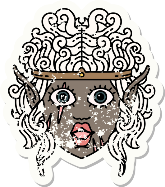 Retro Dövme Tarzı Bir insan tarafından çizilmiş barbar karakter yüzü