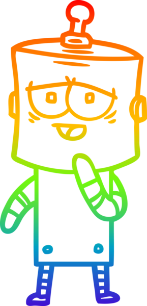 gökkuşağı gradyan çizgisi bir insan tarafından çizilmiş robot çizgi