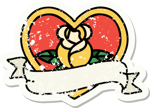 Bir insan tarafından çizilmiş, geleneksel bir kalp dövmesi, gül ve bayrak şeklinde.