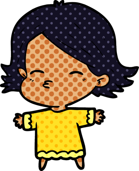 Bir insan tarafından çizilmiş karikatür kadın.